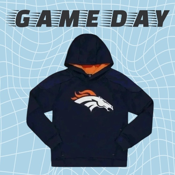 🆕Youth  | Denver Broncos Embroidered Hoodie - Picture 1 of 15